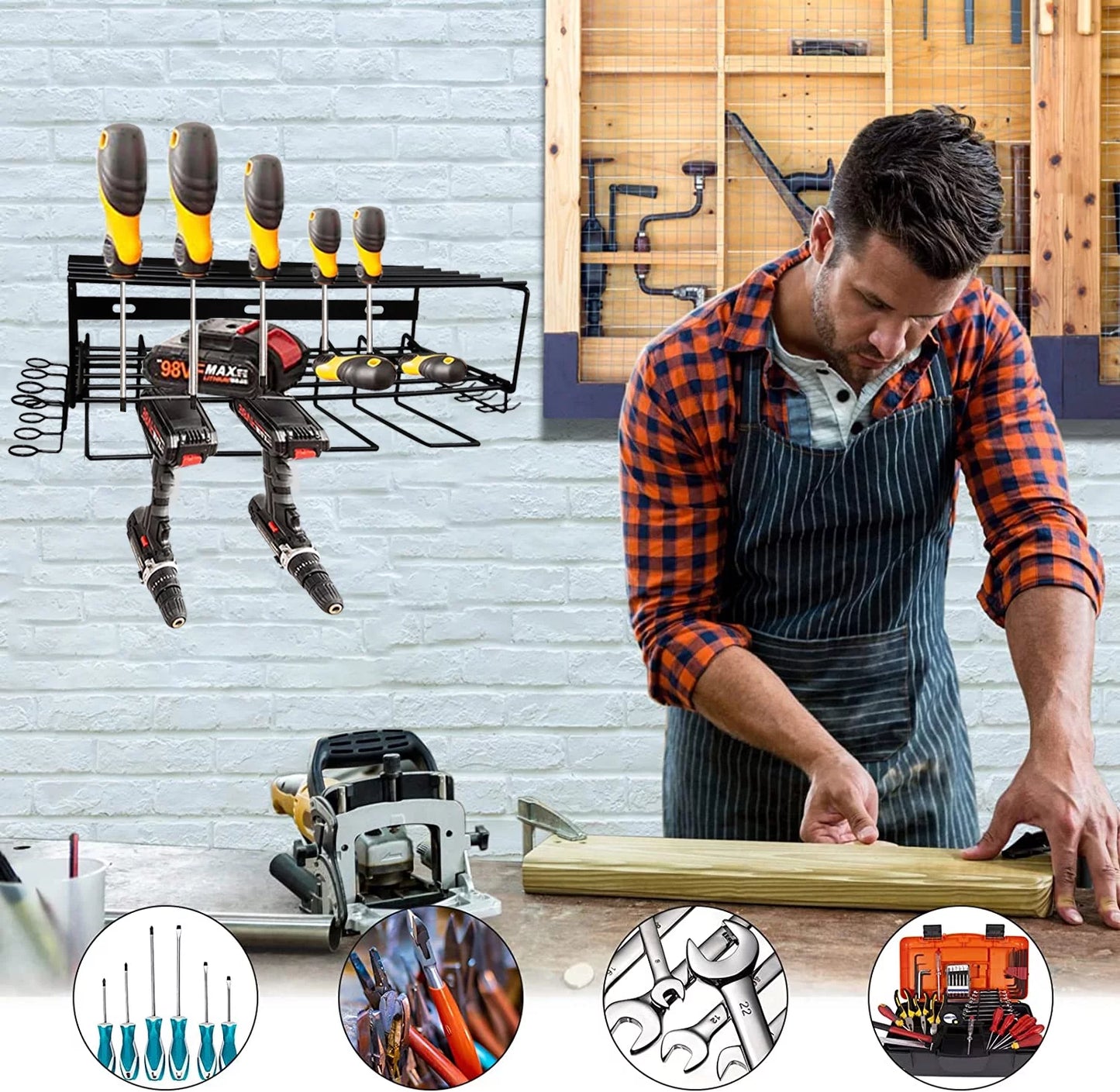 PeerBasics Metal Drill Holder Rack