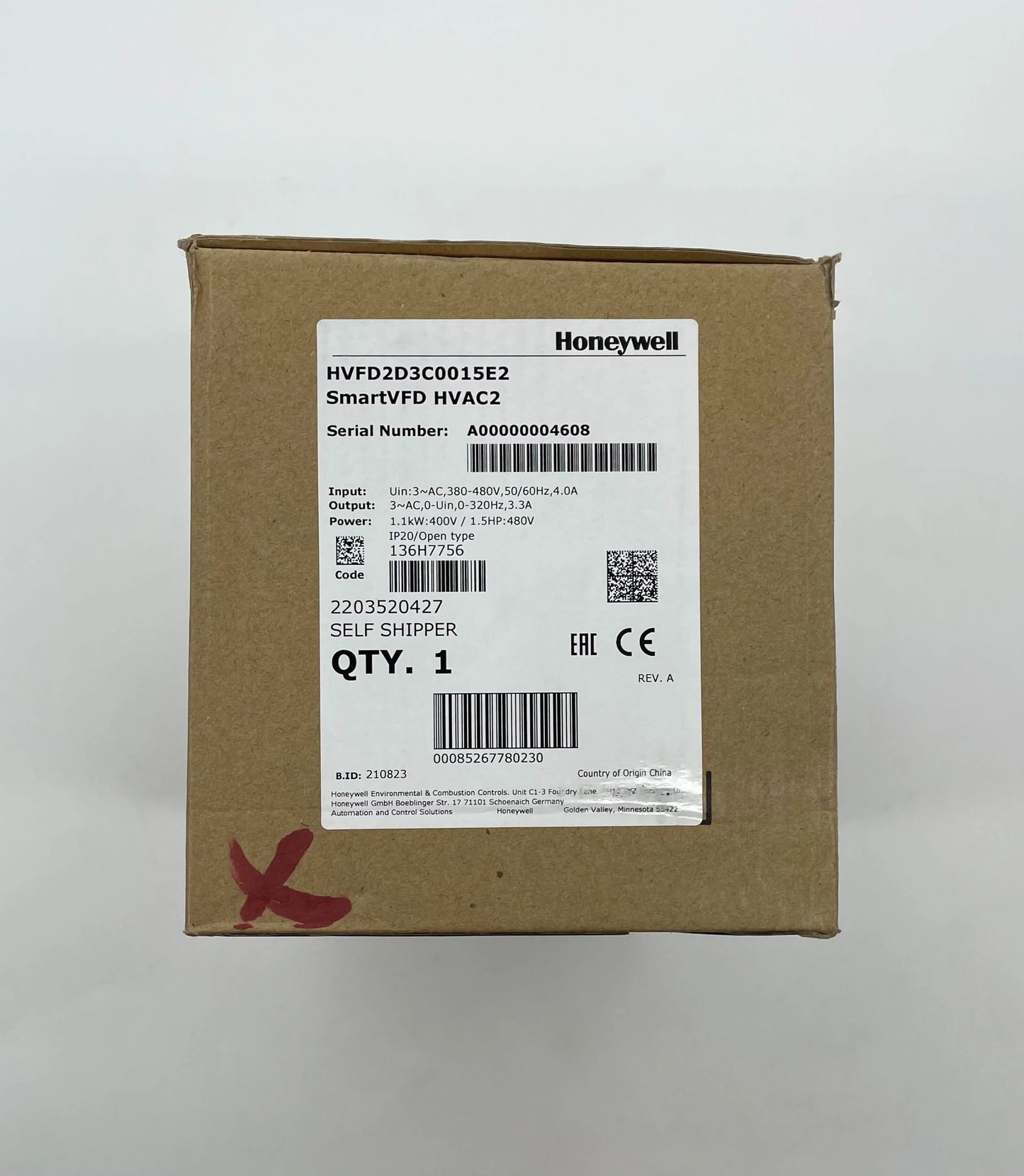 Honeywell HVFD2D3C0015E2
