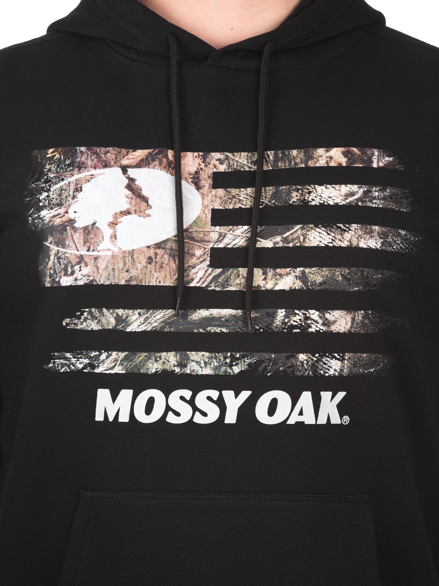Mossy Oak Black Muscle Flag V3 Men Graphic Hoodie
