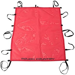 Rough Country Red Mesh Bikini Top Plus (fits) 2007-2018 Jeep Wrangler JK | 2DR | Full Roof Cover | 85109