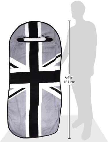 Seat Armour (SA100MINIBGR) Black/Gray 'British Flag' Seat Protector Towel