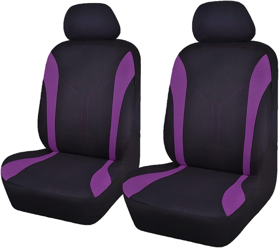 Flying Banner Car Seat Covers Front Seats and Rear Bench Air Mesh Fabric Rear Bench Split Polyester Easy Installation SUV CAR Woman Lady Femal (Black Mint Green, Full Set)