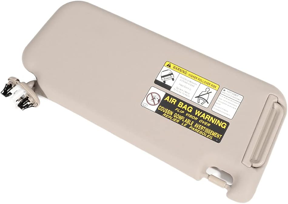 cciyu Beige Sun Visor Left Driver Side fit for 2006 2007 2008 2009 2010 2011 2012 2013 for Toyota RAV4 Sun Visor Assembly with Sunroof