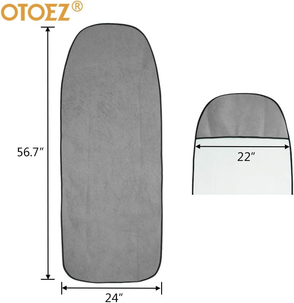 OTOEZ 2PCS Waterproof Sweat Towel Car Seat Cover Mat Auto Car Front Seat Protector for Yoga Running Swimming Crossfit Athletes Beach Outdoor Sports, Universal Fit Most Vehicles, Grey