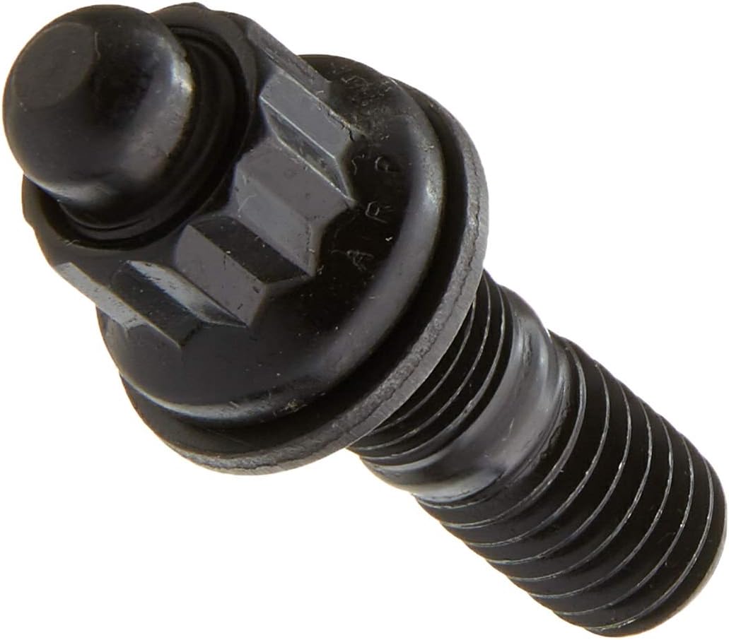 ARP 1001402 Header Studs with 12-Point Nuts, Chrome Moly Steel with Black Oxide Finish, Set of 12, for Select Chevrolet Small Block Engines
