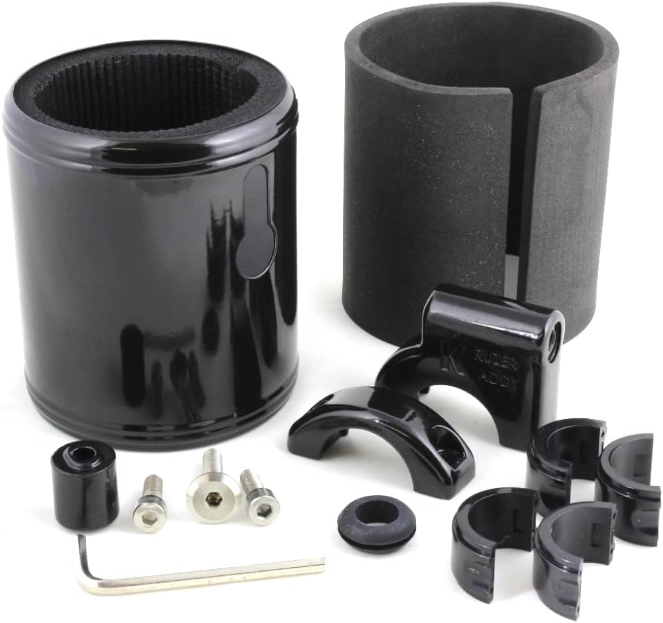 Kruzer Kaddy Black Powder Coated Clamp Mount Cup Holder (300)