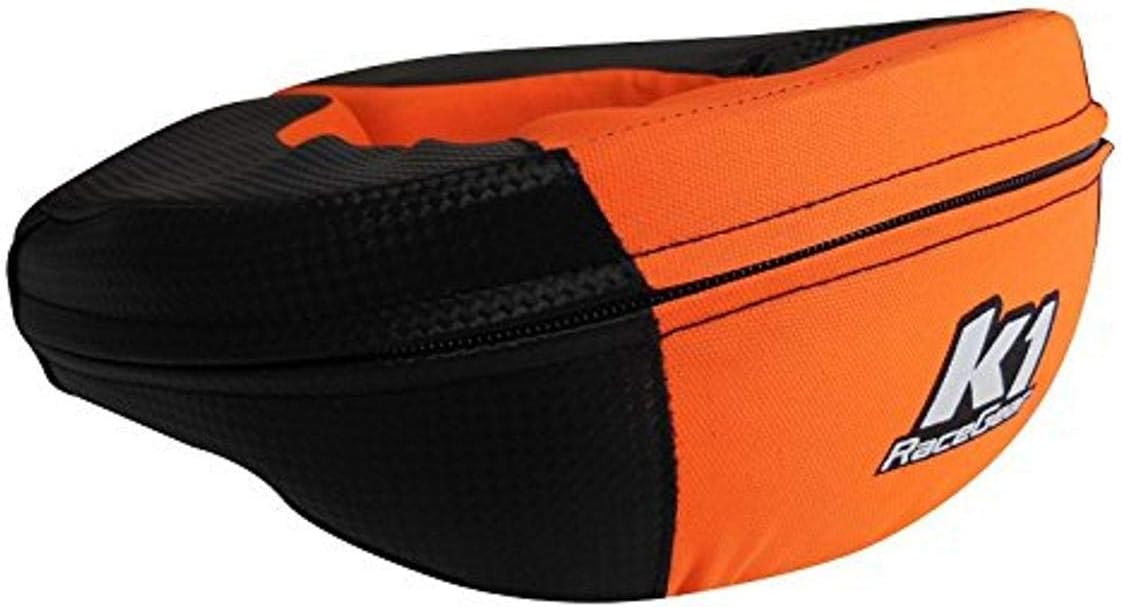 K1 Race Gear Neck Protector Brace (Carbon/Orange, Junior)