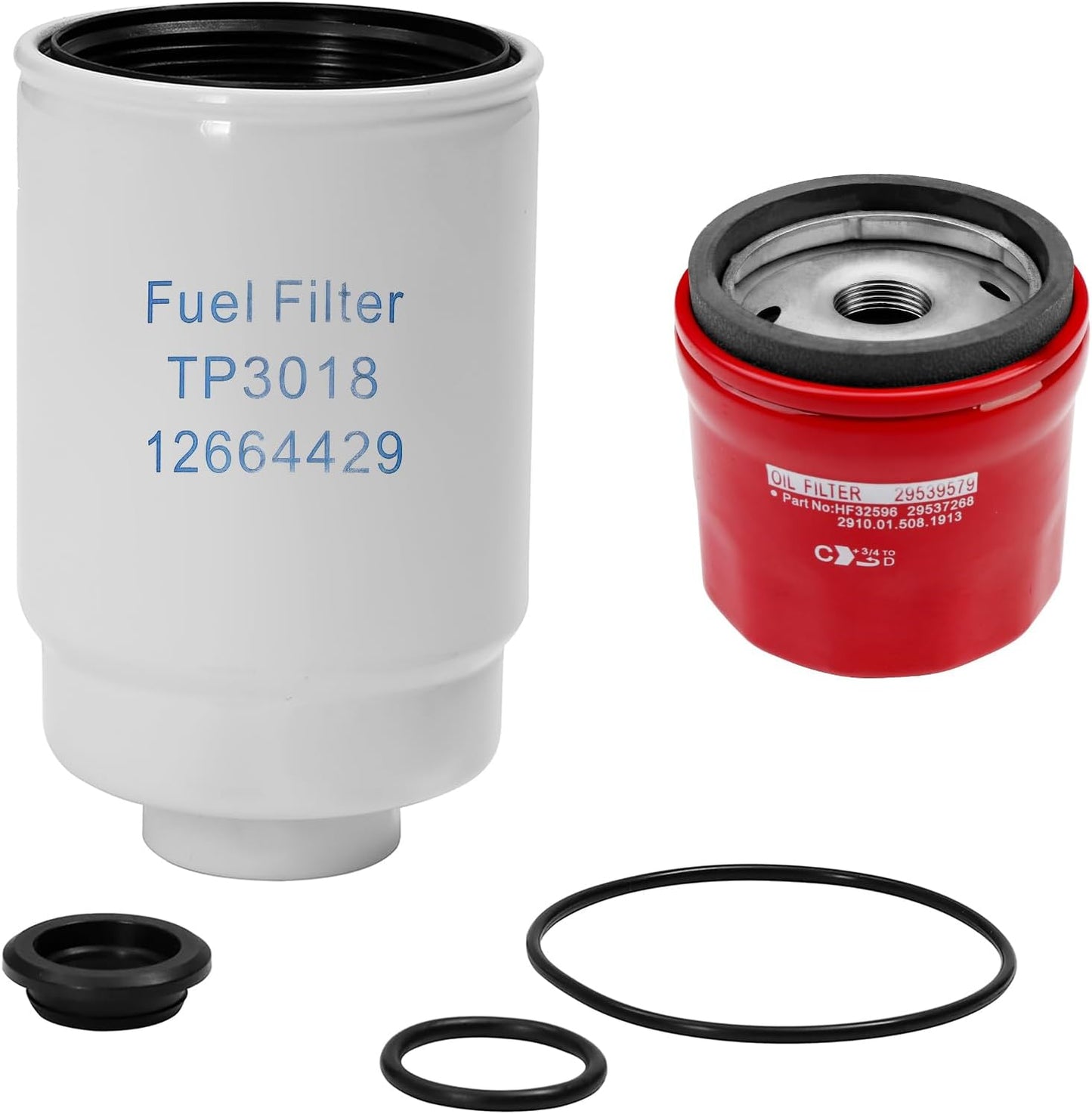 6.6L Duramax Diesel Fuel Filter with Head Assembly│Replacement For 2005-2012 Chevy Silverado GMC Sierra 2500 HD 3500 HD with Water in Fuel Sensor│Replaces# 12642623, 12639448, 904517