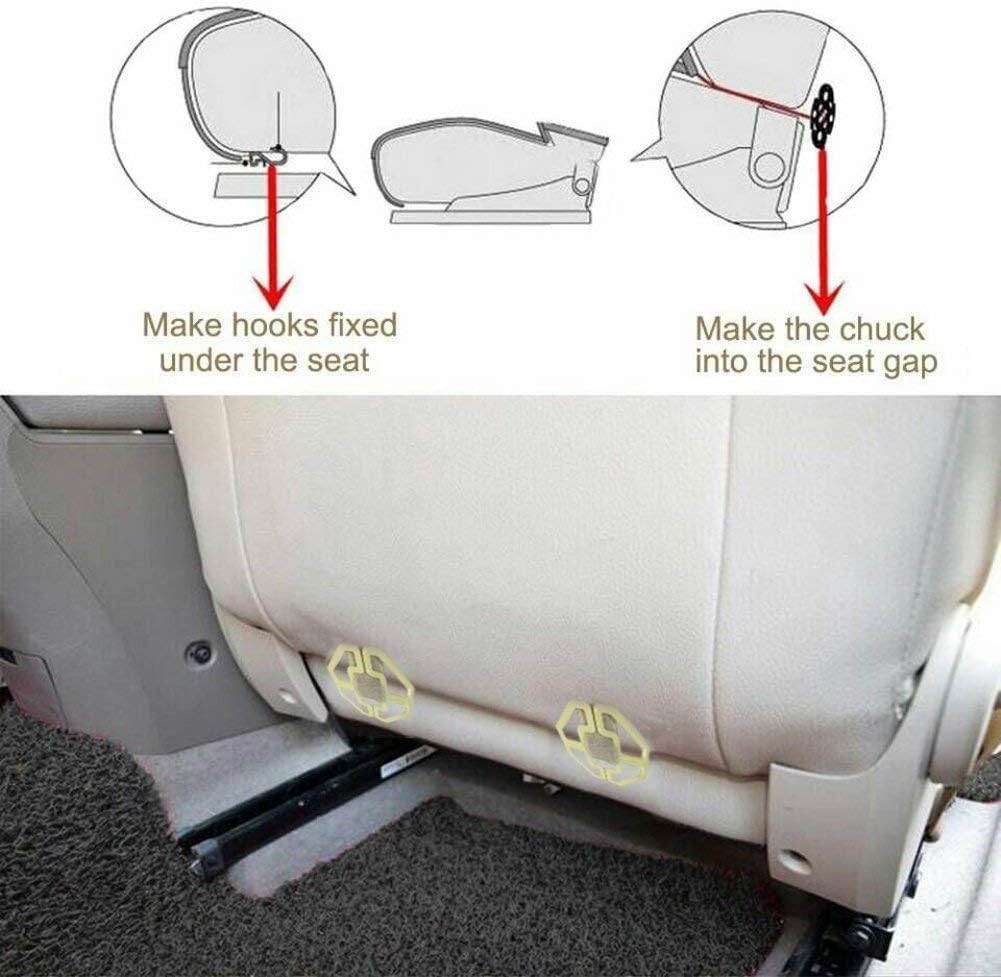 HONCENMAX Car Seat Cover Cushion Pad Mat Protector - Car Interior Accessories - for Sedan SUV PU Leather - Without Backrest - 2 Front Seat Covers & 1 Rear Seat Cover Orange