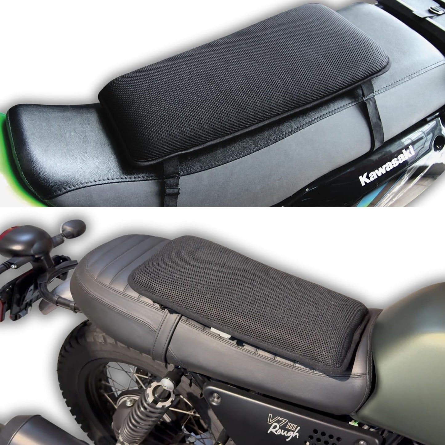GEARS X-Tender Motorcycle Gel Seat Pad for Main Rider Seat Comfort on Standard Motorcycles, Sportbikes, Hyperbikes & Street Bikes | Shock Absorbing Cushion for Long Rides, Easy Install (Medium)