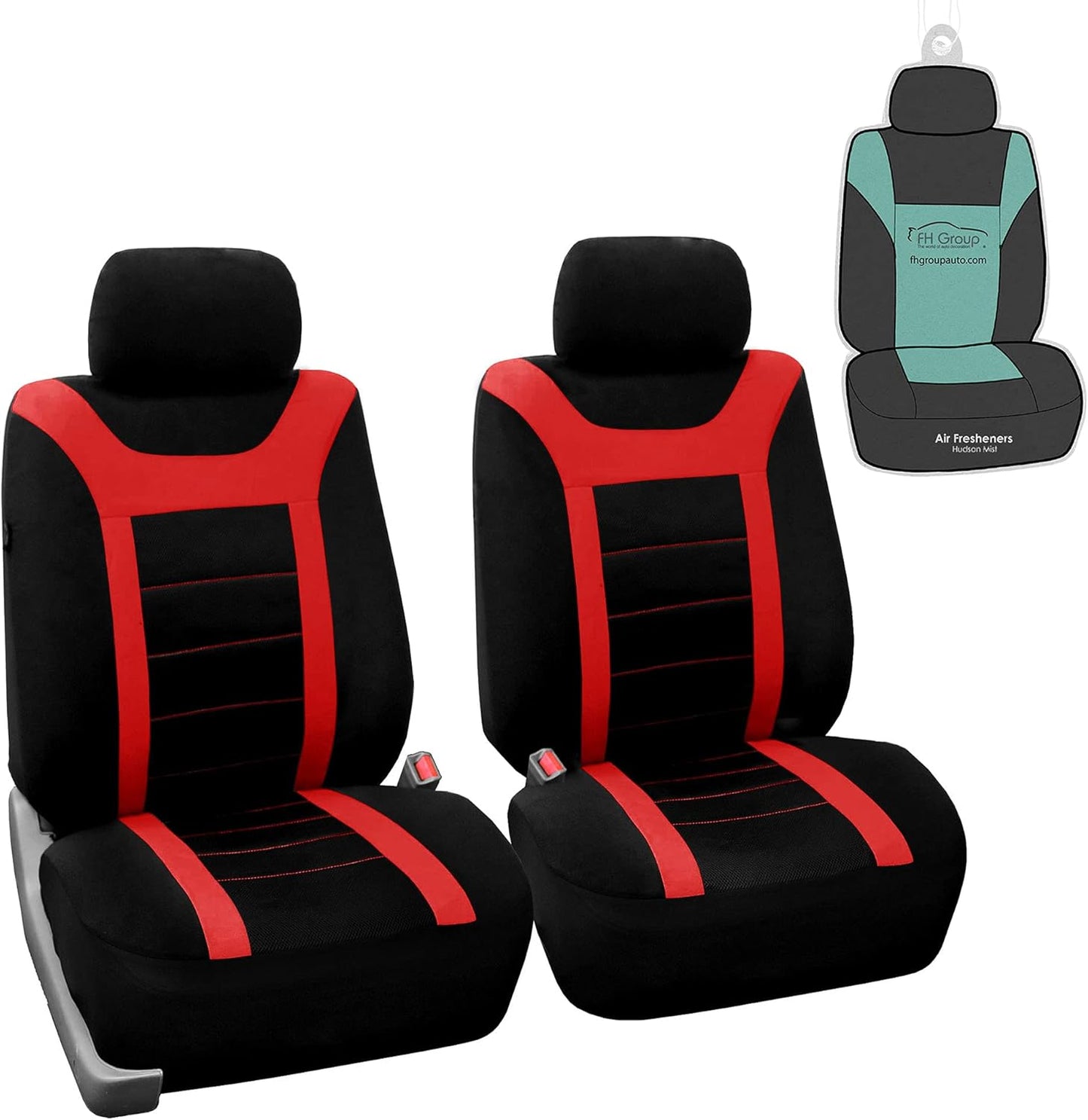 FH Group Car Seat Covers Sports Seat Covers Front Seats Only, Airbag Compatible Beige Black Automotive Seat Cover Combo Small Car Seat Cover Design Universal Fit Interior Accessories Cars Trucks SUVs