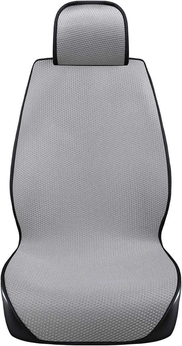 DINKANUR Breathable PU Leather Auto Universal Car Seat Covers Car Interior Driver and Passenger Seat Cover Car Seat Cushions for Cars (2 PCS) (Black-B)