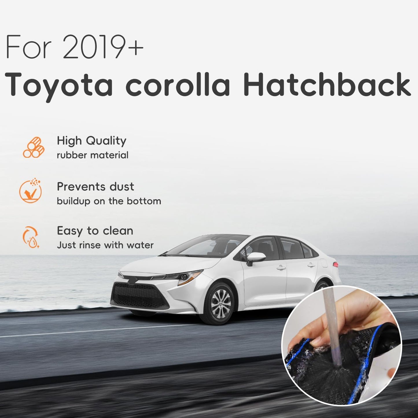 Auovo Anti Dust Mats for Toyota Corolla Hatchback 2019 2020 Accessories Custom Fit Cup Holder Inserts Door Liners (11pcs/Set) (Blue)