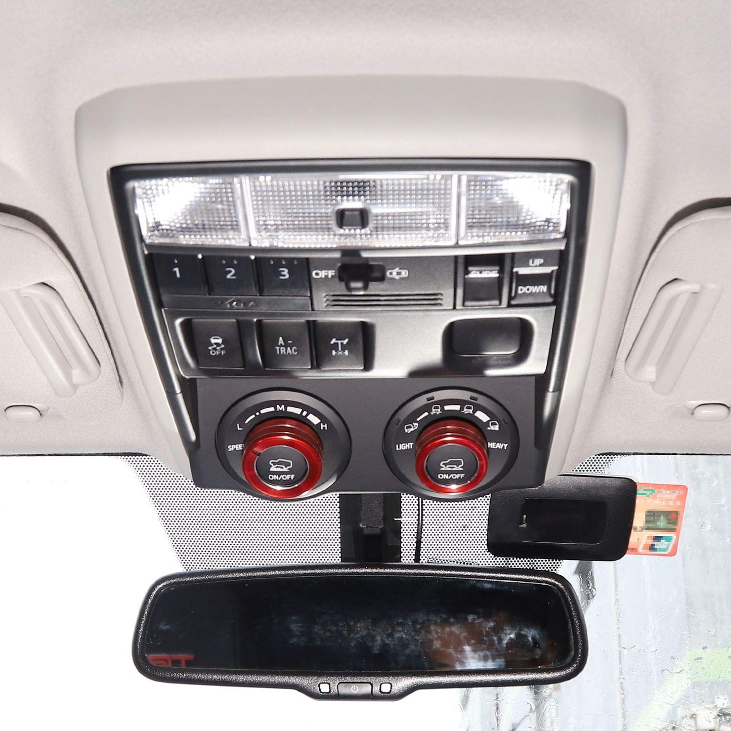 JeCar Multi-Terrain Selector Knob Button Cover Trim for 2010-2020 Toyota 4Runner TRD Pro, for TRD Off-Road (Red)