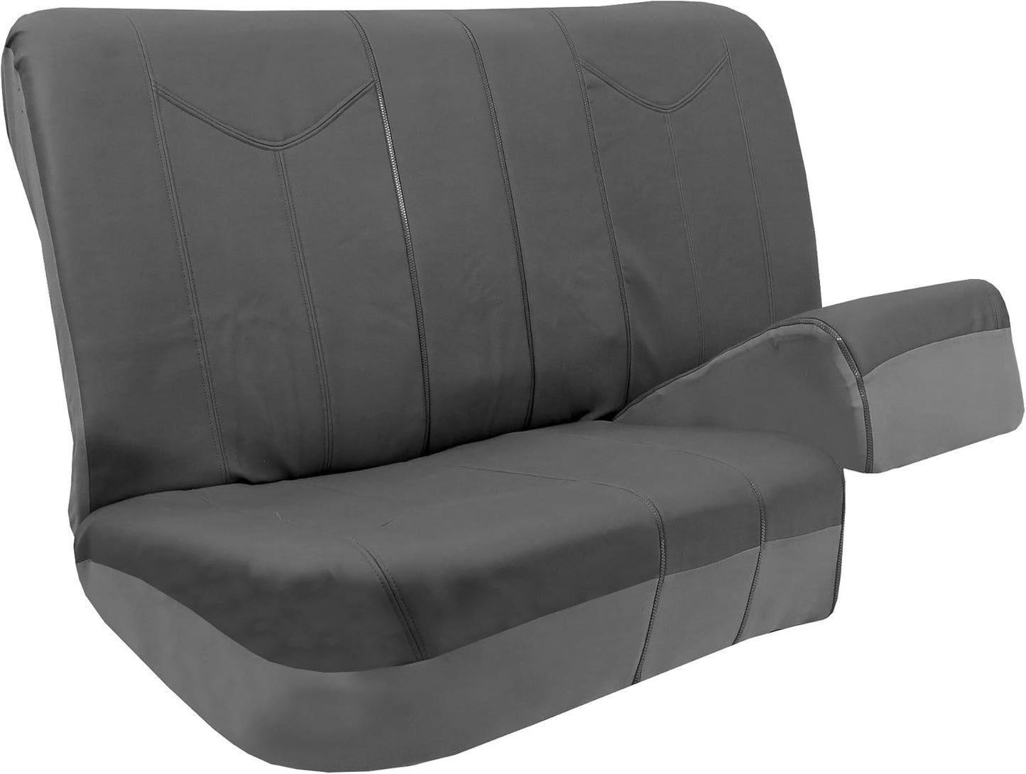 FH-PU009115 Rome PU Leather Seat Covers Airbag Ready & Rear Split Full Set Gray