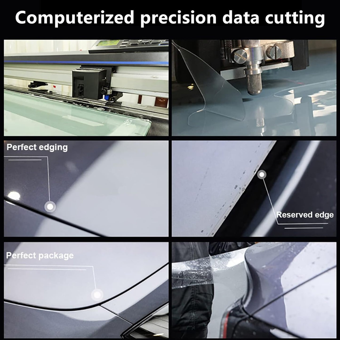 ZHUAIYA Pre-Cut Paint Protection Film Bra, Clear Protective Film (PPF) Compatible with Tesla Model 3 (2017-2023) Front Door, Rear and Most Facial PPF Film Kit Tools, 7.5 Mil Thick