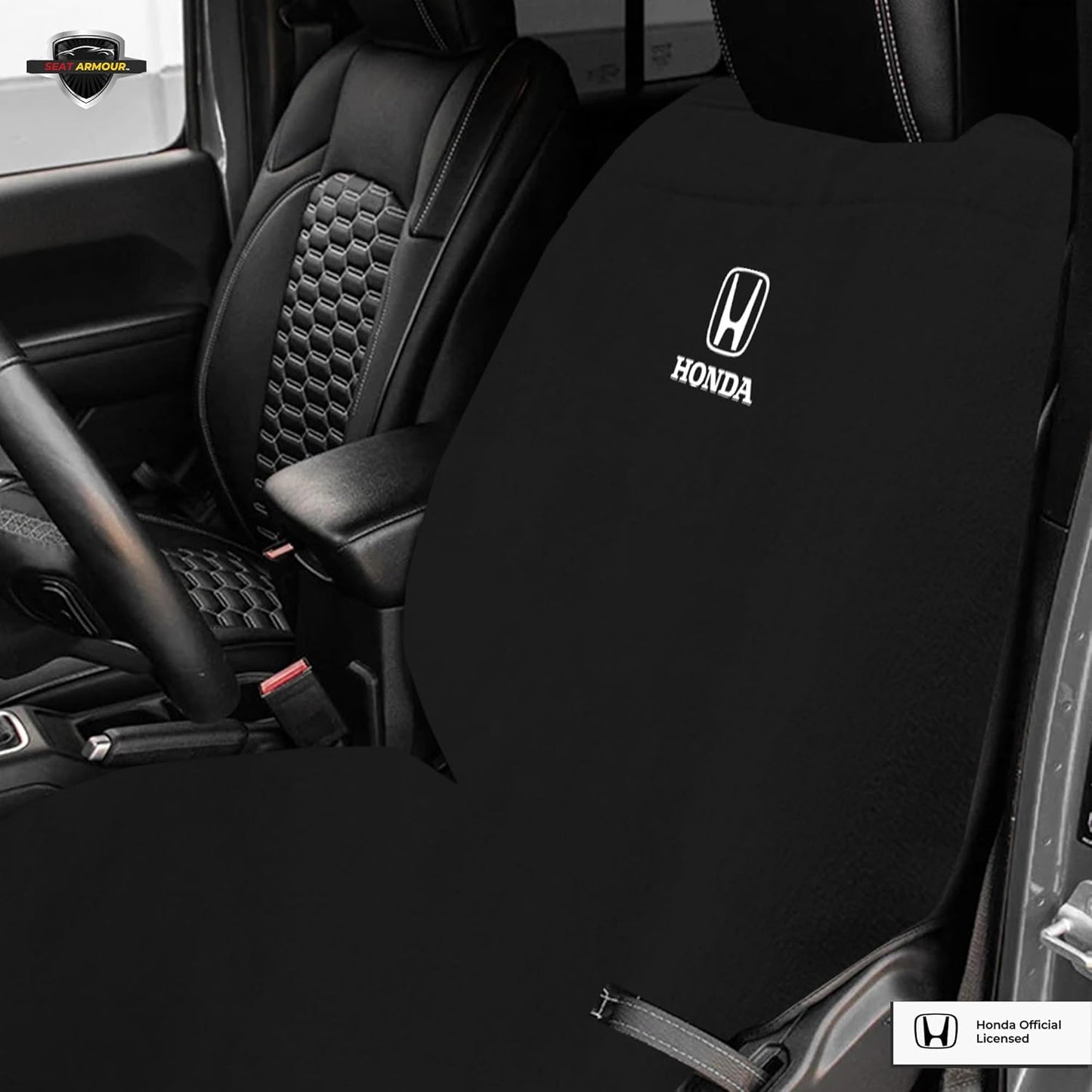 Seat Armour SA100HONB Officially Licenced Honda Black Car Seat Protector Towel