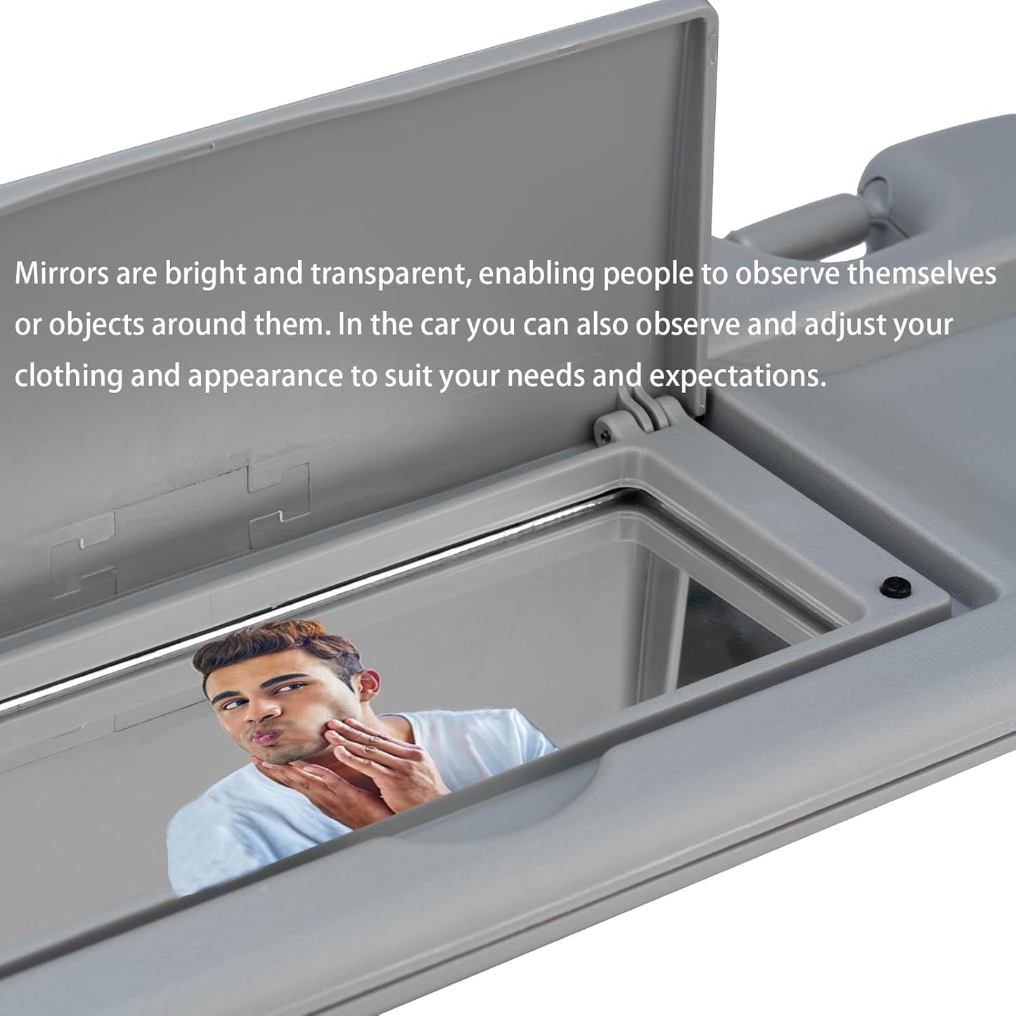 WEILEITE Left Driver Side and Right Passenger Side Sun Visor Compatible with Honda Civic 2006-2011 Replaces 83230-SNA-A01ZC/83280-SNA-A01ZC(Pair, New Gray)