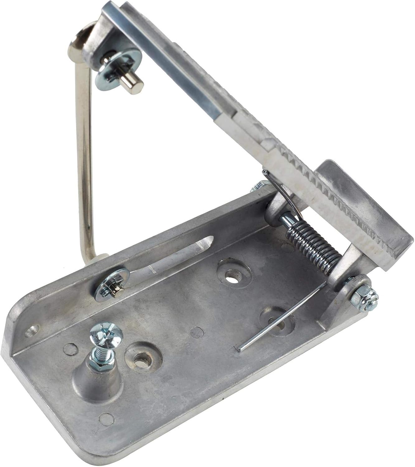 Speedway Motors Cast Aluminum Accelerator Throttle Pedal Assembly Includes Heavy Duty Cable, Mounting Hardware and Textured Pedal, 2.5 x 6 x .25 Inches