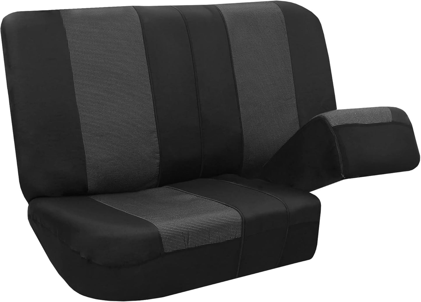 FH Group Car Seat Covers Front Set Cloth - Seat Covers for Low Back Seats with Removable Headrest, Universal Fit, Automotive Seat Cover, Airbag Compatible Car Seat Cover for SUV, Sedan, Van Gray