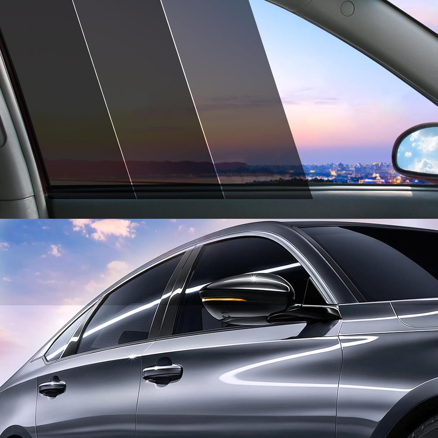 LuxeShade Auto Window Tint Film Roll - 5% VLT Privacy, UV Protection, Scratch & Heat Resistant - Blackout Shade for Car Windows - Nano Carbon Formula - Automotive Baby Protection - 24" x100' Roll