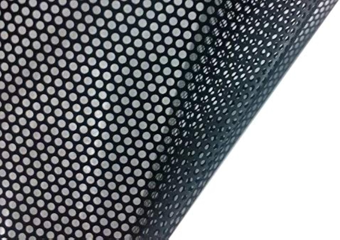 VViViD One-Way Perforated Black Vinyl Privacy Window Film Adhesive Glass Wrap Roll (25ft x 48 inches)