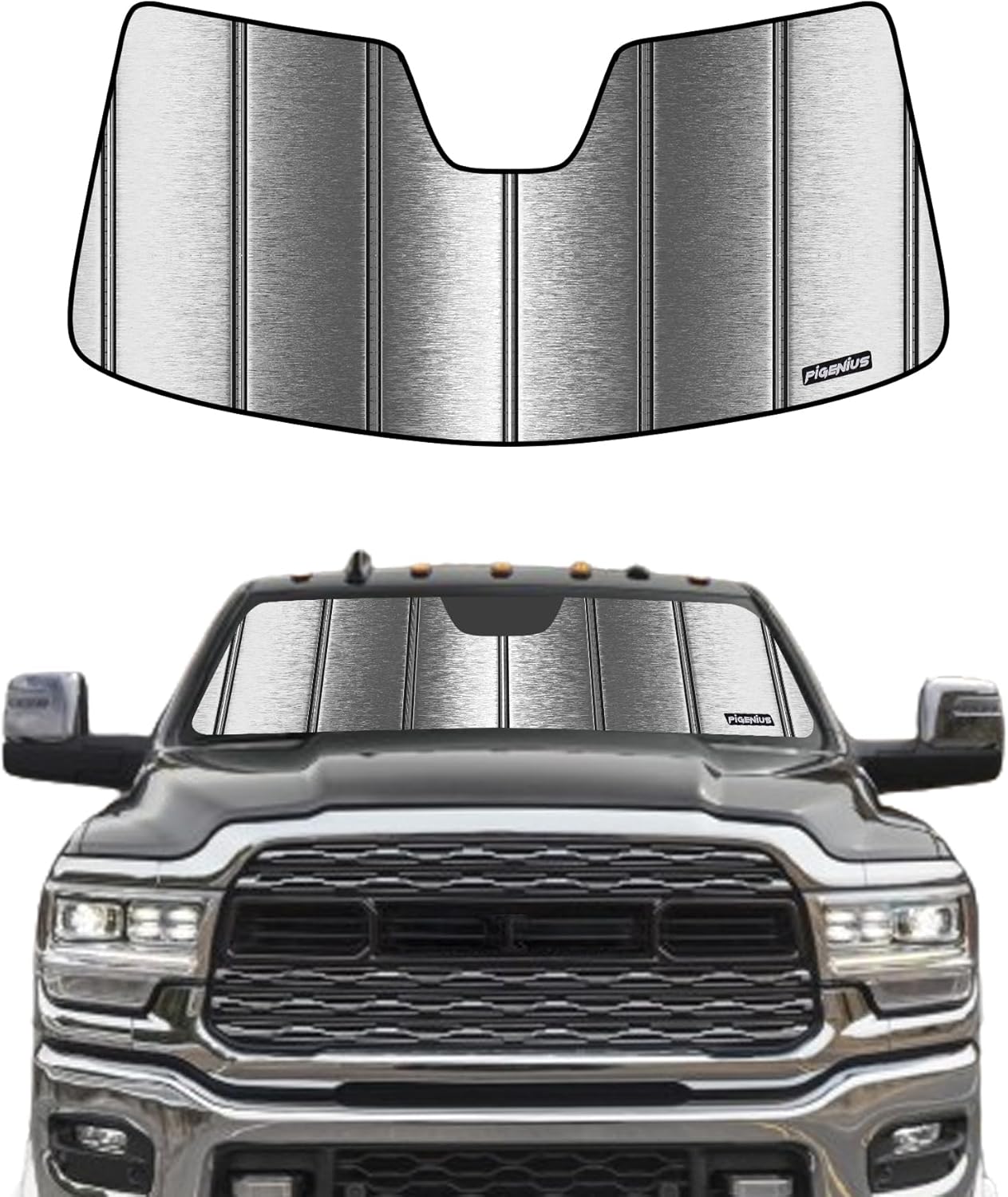 Pigenius Windshield Sunshade for Ram 2500/3500/4500/5500 2019-2025 with 5 inch Wide Sensor - HyperShield