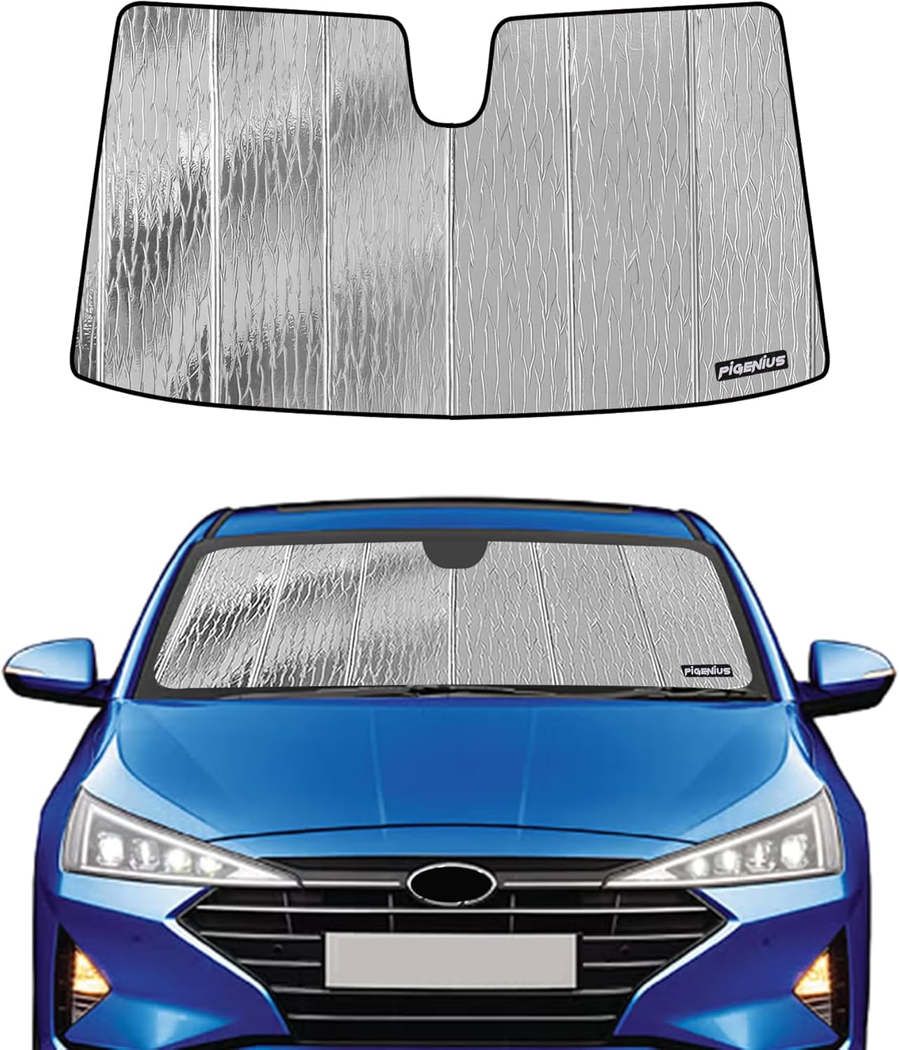 Pigenius Windshield Sun Shade fit Kia Seltos (2020-2024), SUV Front Window Sunshade, Car Accessories for Sun Protection, AstraGuard(Premium)
