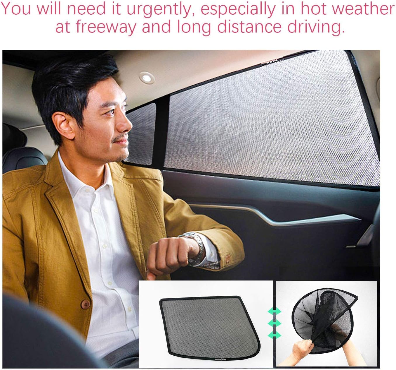 CX5 Car Window Sun Shade for 2017-2022 2023 2024 2025 Mazda CX-5 Side Window Sunshades Mesh Cover Curtain Magnet Type, Breathable Mesh Sun Shield, Protect Baby/Pet from Heat (2017-2025 Mazda CX-5 6P)