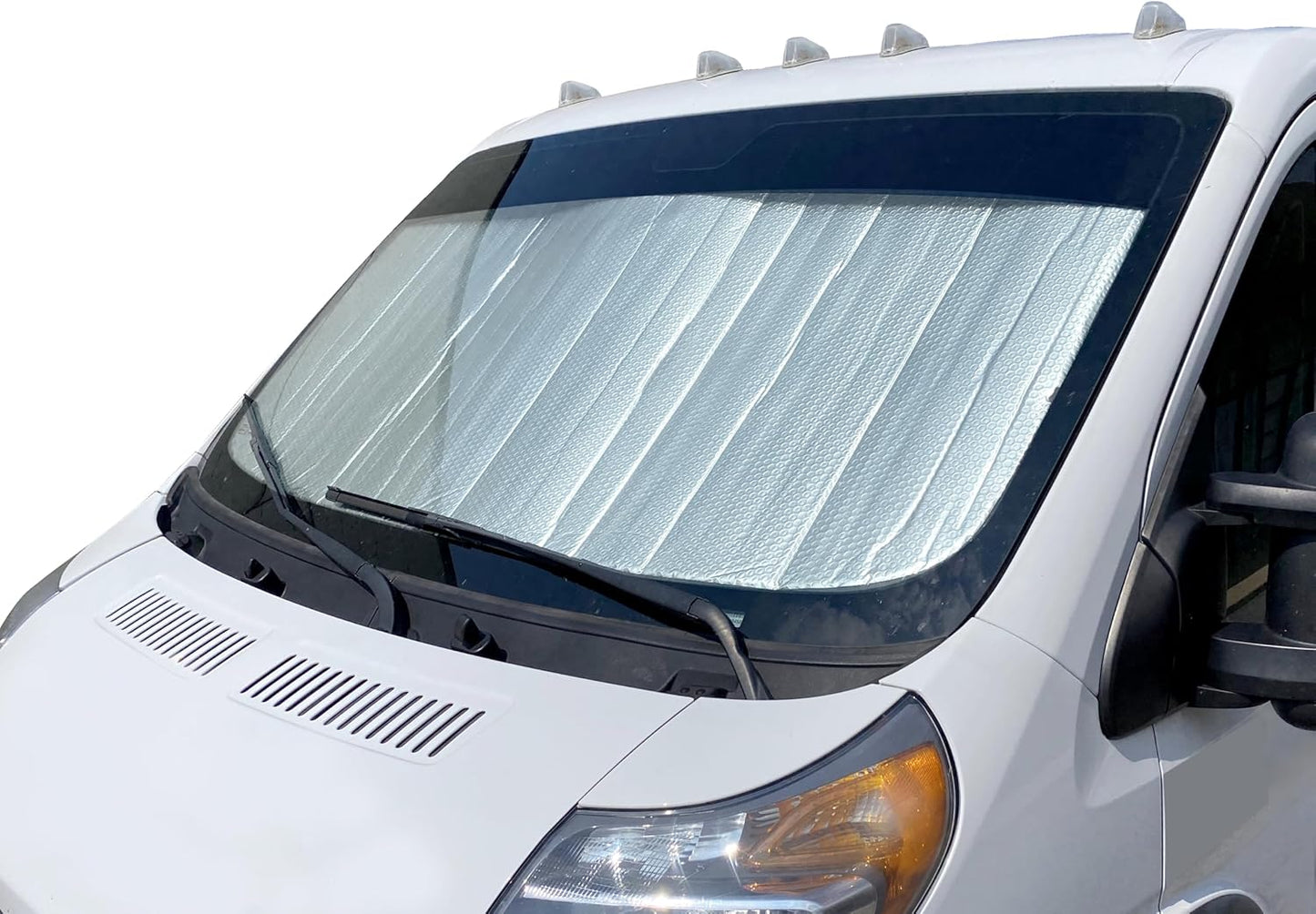 YelloPro Custom Fit Reflective Front Windshield Sunshade Accessories for 2014 2015 2016 2017 2018 2019 2020 2021 2022 2023 2024 2025 Dodge RAM ProMaster Full Size Cargo Van Chassis Cab Cutaway