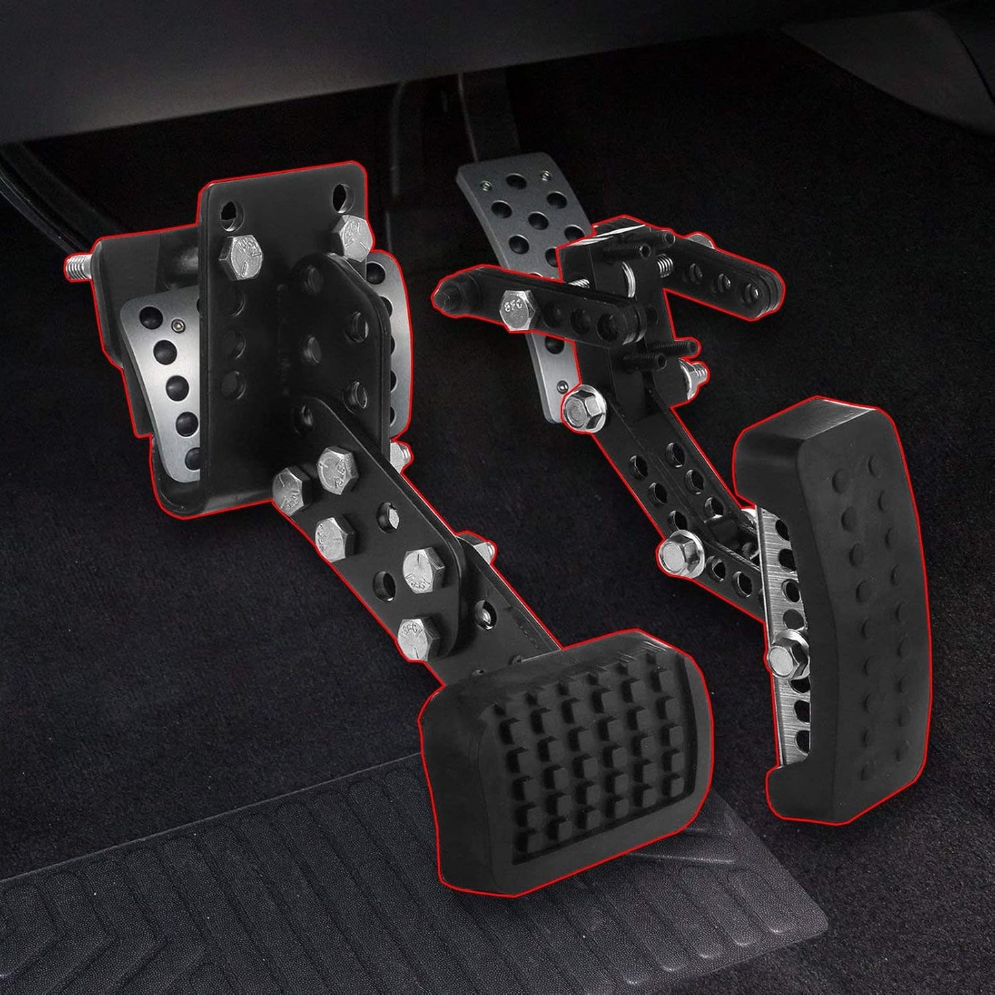 Gas and brake pedal extensions, Fydun universal anti-slip accelerator pedal extensions, adjustable length and angle for most cars