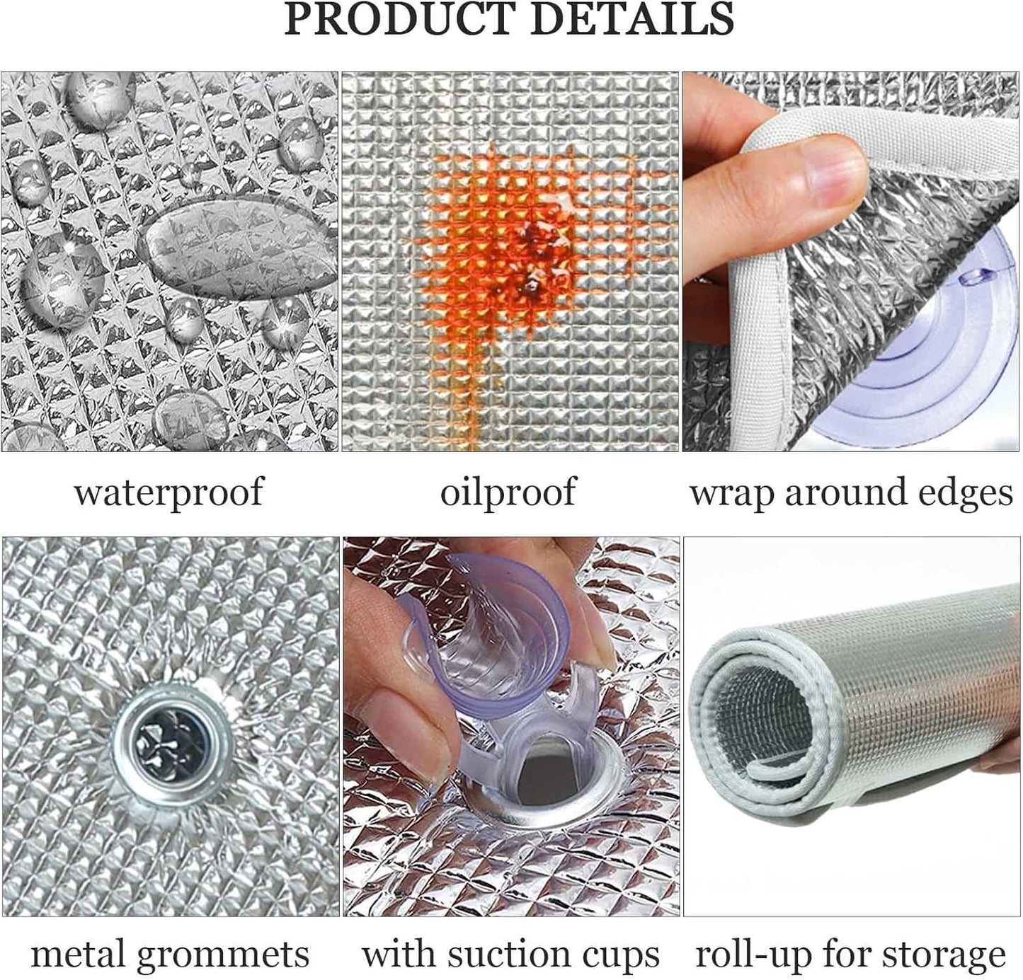 Sun Protection Privacy Window Film, Aluminium Foil Insulation Foil, 100% Blackout Window Film, Reflective Window Film 8mm, Anti Uv Glass Tint Sticker,WxH-160x200cm/63 * 79in