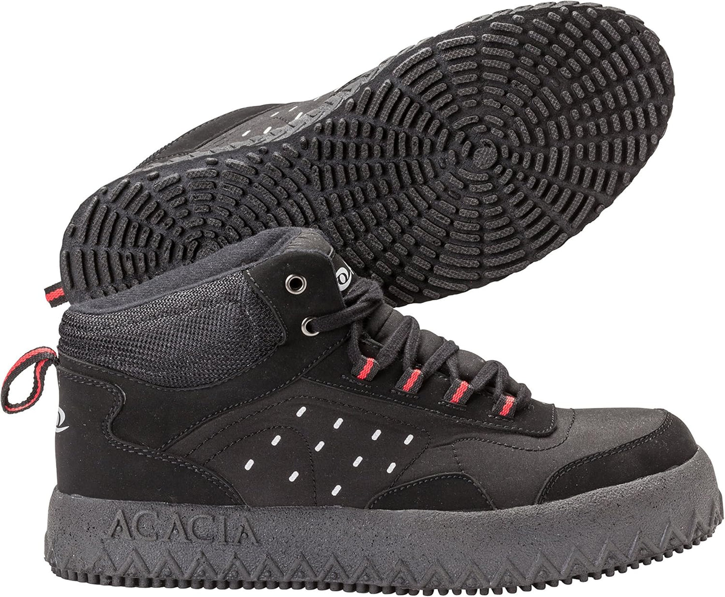 ACACIA Bullet Shoes Bullet Broomball Shoes, Black/Red