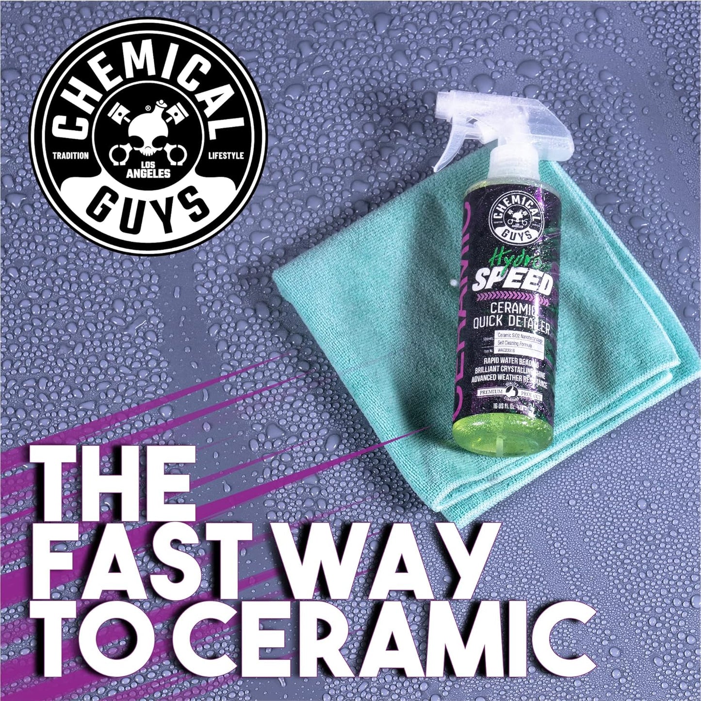 Chemical Guys WAC23364 HydroSpeed Ceramic Quick Detailer, Safe for Cars, Trucks, SUVs, Motorcycles, RVs & More, 64 fl oz (.5 Gallon)