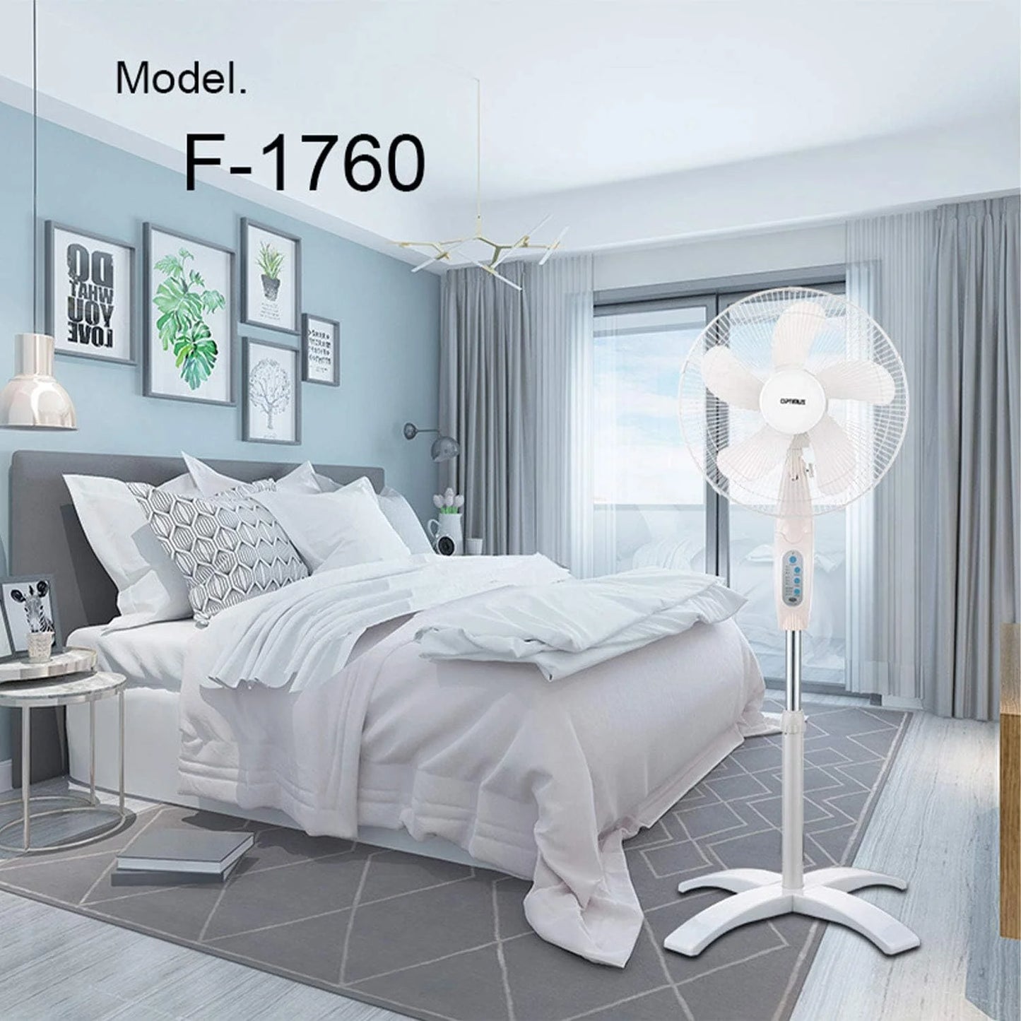 Optimus F-1760 16 Electric Fan, White