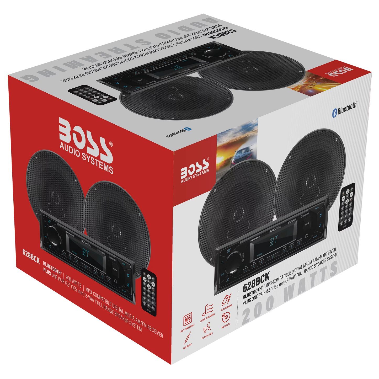 BOSS Audio Systems 628BCK Car Stereo Speaker Package