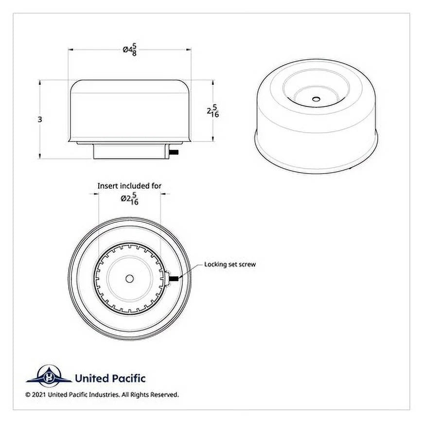 Air Cleaner - Short Neck/Low Profile Style - Smooth