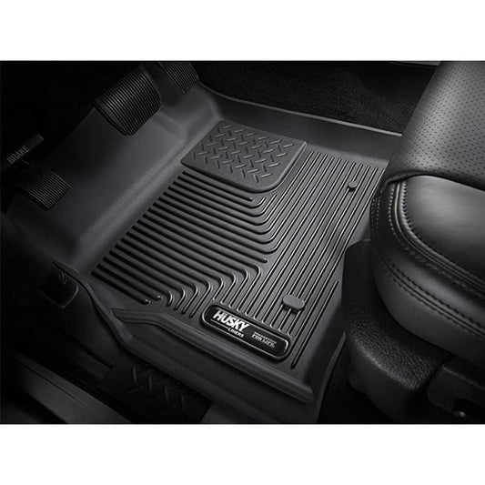 Husky by RealTruck X-act Contour 2nd Seat Floor Liner Black Compatible with 19-22 Chevrolet Silverado/GMC Sierra 1500 Crew Cab, 20-22 Slvado/GMC Sierra 2500/3500 CC w/o carpeted factory storage box
