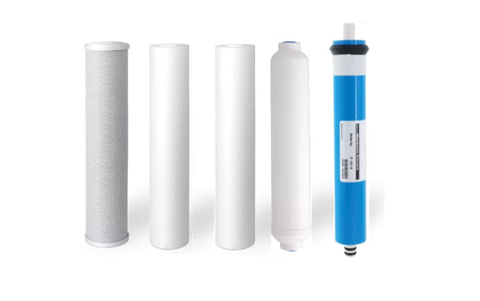 Replacement 5 Stage Reverse Osmosis Water Filters + 75 GPD Membrane