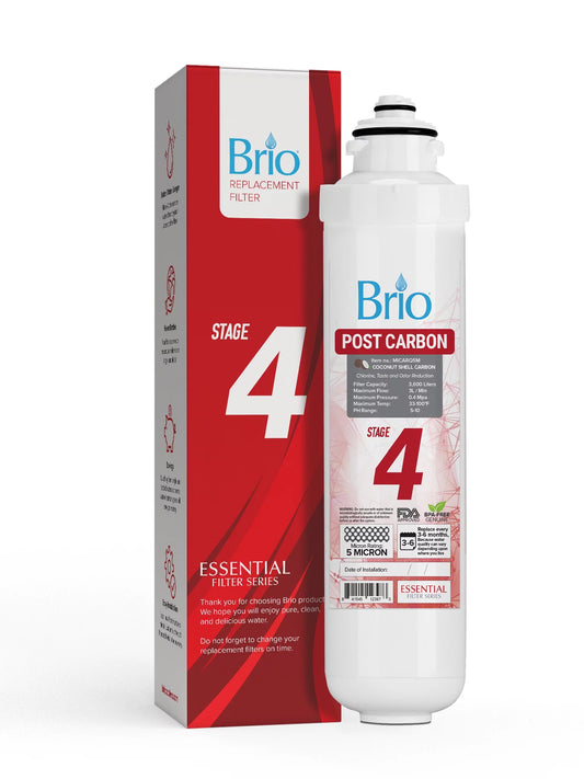 Brio Stage-4 Post-Carbon Coconut Carbon Replacement Water Filter