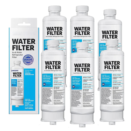HAF-QIN/EXP Refrigerator Water Filter Replacement For DA97-17376B (6 Pack)
