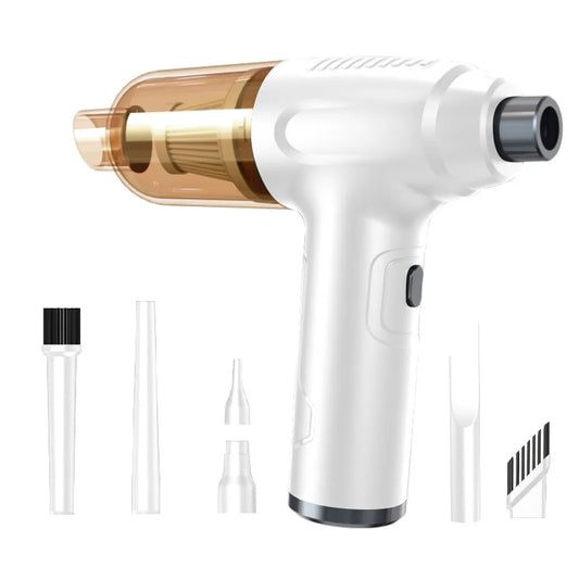 Pinnaco Multifunctional Car Cordless Vacuum Cleaner, Powerful Suction, Handheld Dust Buster, Inflator Pump, Home Office Car Cleaning
