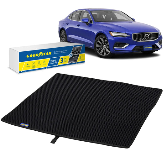 Goodyear Custom Fit Cargo Mat Liner for Volvo S60 2019-2024 - Heavy Duty Trunk Liner, Diamond Shape,Luggage with Waterproof,Liquid Trapping Technology - Anti-Slip Cargo Liner - GY004892