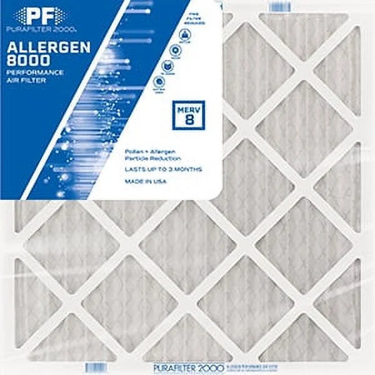 14x14x1 (13.75 x 13.75) PURAFILTER 2000 Allergen 8000 MERV 8 Air Filter