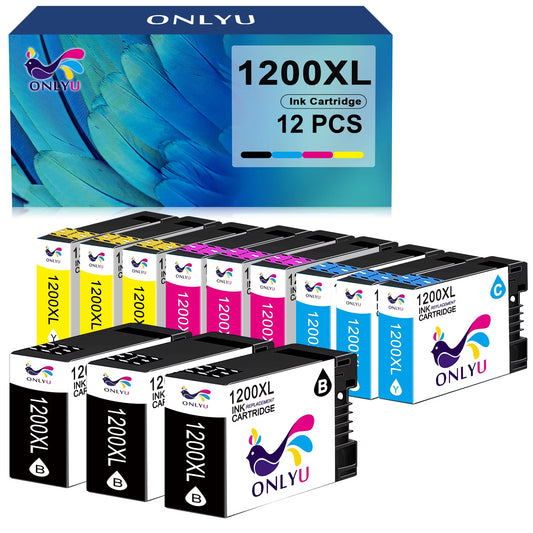 MAXIFY PGI-1200XL Black And Color Multi Pack Ink 1200XL Ink Cartridge Compatible to Canon iB4120 MB2120 MB2720 MB2120 MB5120 MB5420 B2020 MB2320 Printers, 12 Pack