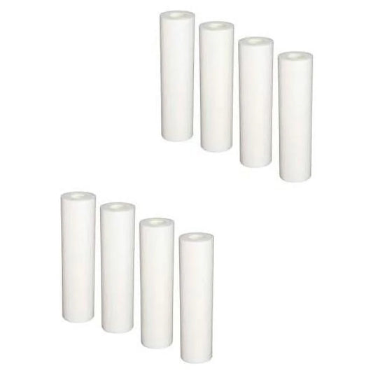 8 Pack Deluxe Sediment Filter Cartridges Compatible With 38480 Models  Remove Bad Taste & Odor  Whole House Replacement Water Filter Cartridge, 1 Micron - White