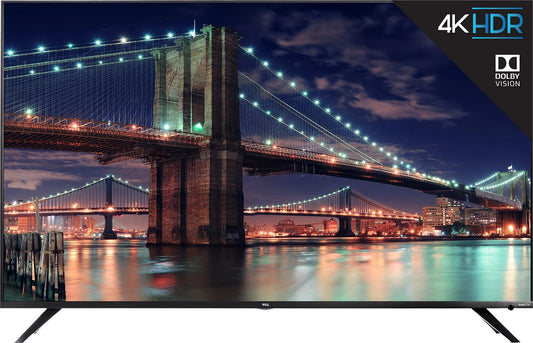 Restored TCL 55 Class 4K Ultra HD (2160p) Dolby Vision HDR Roku Smart LED TV (55R617-B) (Refurbished)