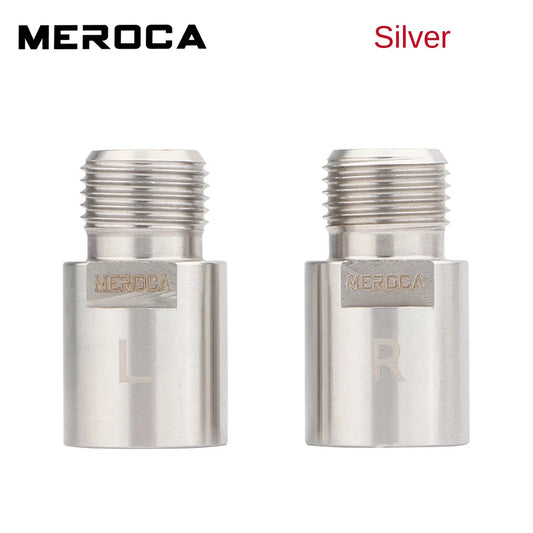 MEROCA 1 Pair Bicycle Pedal Extender, Aluminum Alloy Bicycle Pedal Extension Shaft, Bicycle Pedal Extender, Pedal Extensions, For Bicycle, Mountain Bike(Silver)