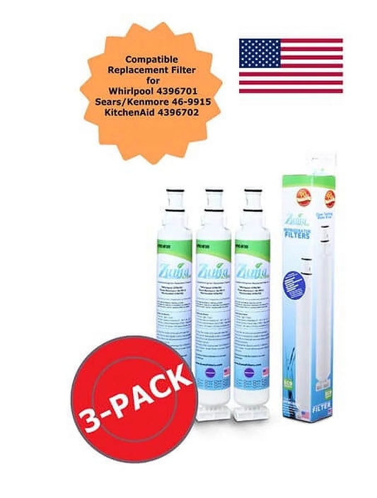 ZUMA Brand , Water and Ice Filter , Model # OPFW3-RF300 , Compatible with Sears 9915P - 3 Pack - Made in U.S.A.