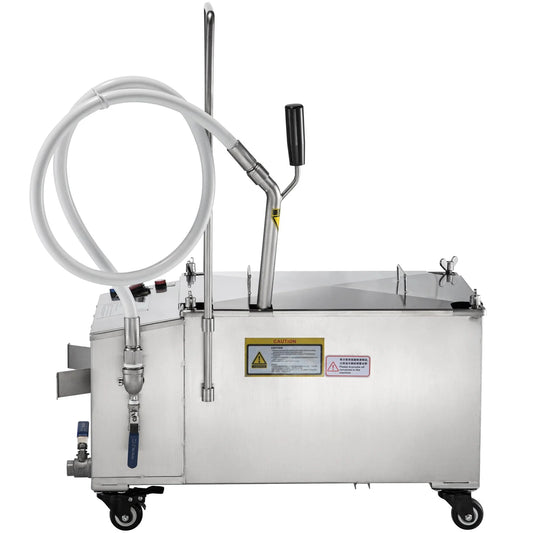 VEVOR 80 lbs Mobile Fryer Filter, 300W Oil Filtration System with Pump and Hose at 110V